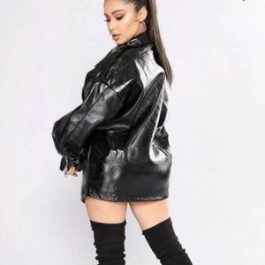 Fashion Nova Oversized Motto Jacket